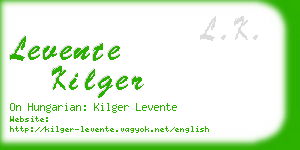 levente kilger business card